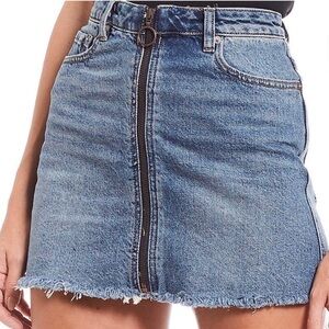 We The Free Blue A-Line Mini Skirt Casual